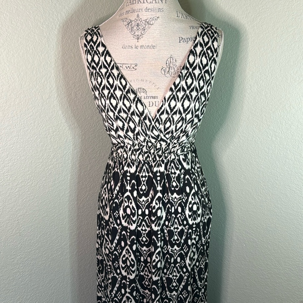 Mossimo Printed Black & White Maxi Dress
